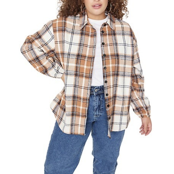 XL • American Eagle • Oversized Hooded Flannel 🧡 - Picture 6 of 7